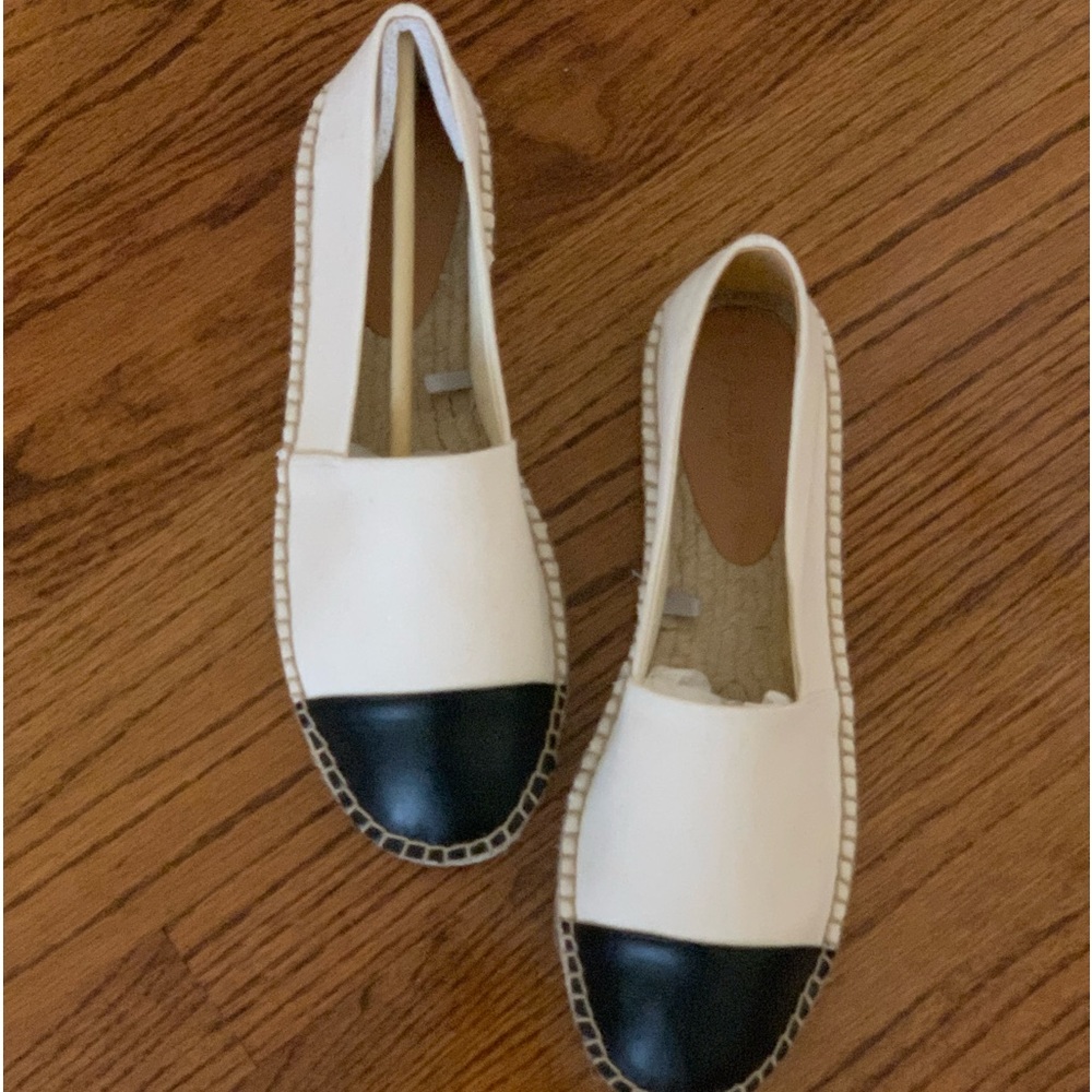 JCrew, Sandals, Espadrilles, Black & Tan, Comfortable